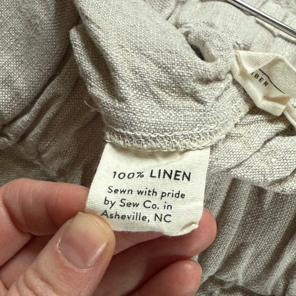 Elizabeth Suzann Florence Pant in Flax Midweight Linen - Picture 6 of 6